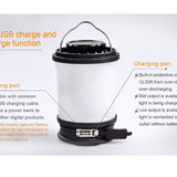 Fenix CL30R USB Rechargeable Camping Lantern / Power Bank - Neutral White LED - 650 Lumens - Includes 3 x 18650s - Black