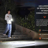 Fenix E-SPARK USB-C Rechargeable LED Flashlight and Power Bank - 100 Lumens - Uses Built-in 800mAh Li-ion Battery Pack