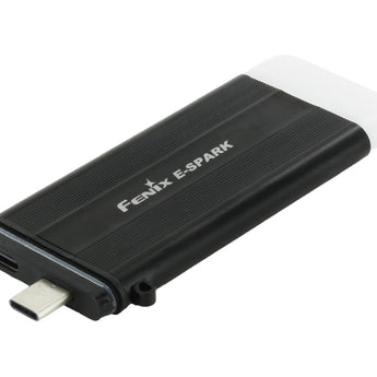 Fenix E-SPARK USB-C Rechargeable LED Flashlight and Power Bank - 100 Lumens - Uses Built-in 800mAh Li-ion Battery Pack
