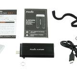 Fenix E-SPARK USB-C Rechargeable LED Flashlight and Power Bank - 100 Lumens - Uses Built-in 800mAh Li-ion Battery Pack