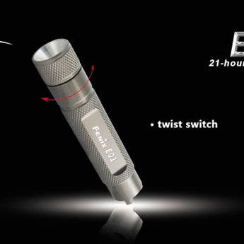 Fenix E01 Mini Everyday Carry Flashlight - Nichia White GS LED - 13 Lumens - Includes 1 x AAA - Orange