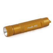 Fenix E01 Mini Everyday Carry Flashlight - Nichia White GS LED - 13 Lumens - Includes 1 x AAA - Orange