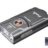 Fenix E03R-V2 USB-C Rechargeable LED Keychain Flashlight - 500 Lumens - Uses Built-in 400mAh Li-ion Battery Pack - Grey or Blue