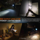 Fenix E12 V3 Compact Everyday Carry LED Flashlight -Luminus SST20 LED - 200 Lumens - Includes 1 x AA