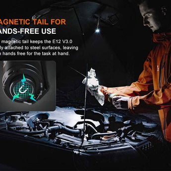 Fenix E12 V3 Compact Everyday Carry LED Flashlight -Luminus SST20 LED - 200 Lumens - Includes 1 x AA