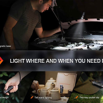 Fenix E18R-V2 USB-C Rechargeable EDC LED Flashlight - Luminus SST40 - 1200 Lumens - Includes 1 x 16340