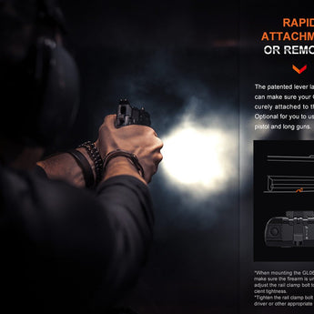 Fenix GL06-365 Lightweight LED Weapon Light - 600 Lumens - Fits Sig Sauer P365 and P365XL - Includes 1 x ARB-L16-700UP