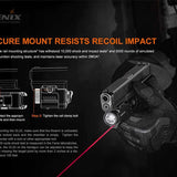 Fenix GL22 Rechargeable LED Weapon Light with Red Laser - Luminus SST20 - 750 Lumens - Includes 1 x 16340
