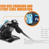 Fenix HL12R Rechargeable LED Headlamp - CREE XP-G2 and Nichia Red LED - 400 Lumens - Uses Built-In 1000mAh Li-Poly Battery Pack - Purple, Blue or Grey