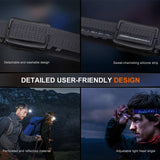 Fenix HL12R V2.0 USB-C Rechargeable LED Headlamp - 500 Lumens - Luminus SST20 - Uses Built-in 950mAh Li-ion Battery Pack - Gun Gray or Purple