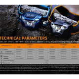 Fenix HL18R Rechargeable LED Headlamp - CREE XP-G3 - 400 Lumens - Uses Replaceable 1300mAh Li-ion Battery Pack (included) or 3 x AAA