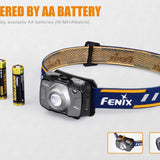 Fenix HL30 2018 Edition Outdoor Hiking Headlamp - CREE XP-G3 and Nichia Red LED - 300 Lumens - Includes 2 x AA - Grey