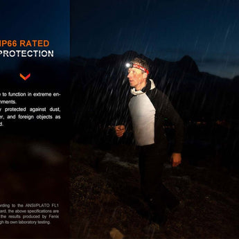 Fenix HL32R-T USB-C Rechargeable Trail Running Headlamp - 800 Lumens - Luminus SST20 - Includes 1 x ARB-LP1900 Li-Poly Battery Pack - Black, Blue, and Rose Red