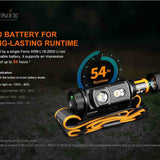 Fenix HM60R USB-C Rechargeable LED Headlamp - Luminus SST40 and CREE XP-G2 - 1200 Lumens - Inludes 1 x 18650