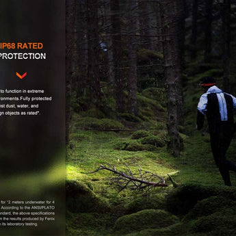 Fenix HM62-T Lightweight Trail Running LED Headlamp - 1200 Lumens - Luminus SST40 - Includes 1 x USB-C Rechargeable 18650 - Black or Magma