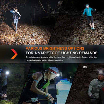 Fenix HM65R-T V2.0 USB-C Rechargeable LED Headlamp - Luminus SST40 - 1600 Lumens - Includes 1 x 18650 - Black, Purple, or Nebular