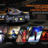 Fenix HM70R USB-C Rechargeable LED Headlamp - 1600 Lumens - Luminus SST40 - Includes 1 x 21700