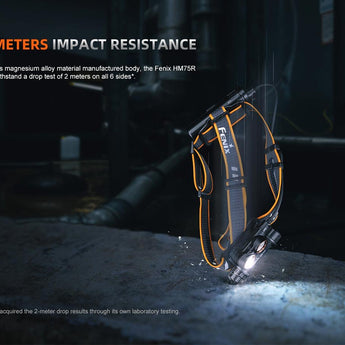 Fenix HM75R USB-C Rechargeable LED Industrial Headlamp - 1600 Lumens - Includes 1 x 21700 and 1 x 18650