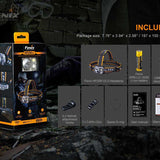 Fenix HP25R V2 USB-C Rechargeable LED Headlamp - 1600 Lumens - Luminus SST40 - Includes 1 x 21700