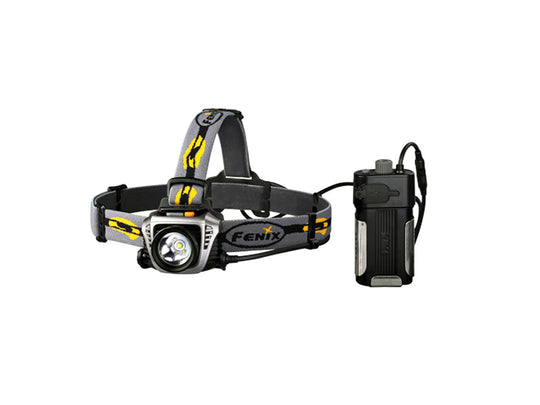 Fenix HP30 LED Headlamp - Grey - 900 Lumens - CREE XM-L2 LED - Runs on 4x CR123A or 2x 18650 (Batteries not included)