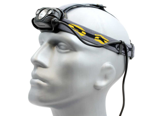 Fenix HP30R-XML2 Rechargeable Headlamp - CREE XM-L2 and XP-G2 R5 LEDs - 1750 Lumens - Uses 2 x 18650s (Included) or 4 x CR123A - Black