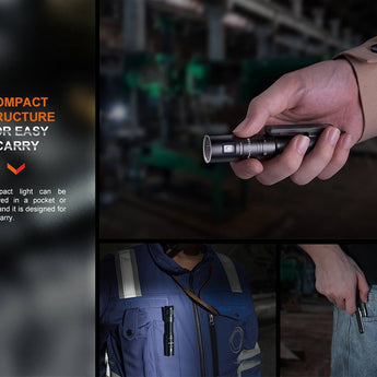 Fenix LD12R USB-C Rechargeable LED Flashlight - 600 Lumens - Includes 1 x 14500