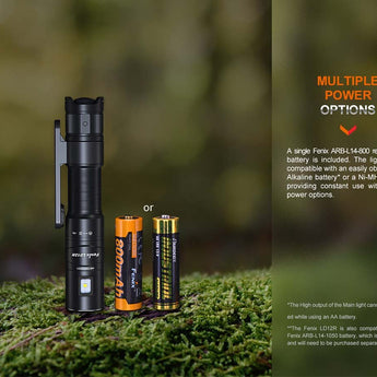 Fenix LD12R USB-C Rechargeable LED Flashlight - 600 Lumens - Includes 1 x 14500