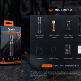 Fenix LD30R USB-C Rechargeable LED Flashlight - 1700 Lumens - Luminus SST40 - Includes 1 x 18650