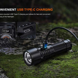 Fenix LD45R USB-C Rechargeable Digital Focusing LED Flashlight - 2800 Lumens - Luminus SFT70 - Includes 1 x 21700