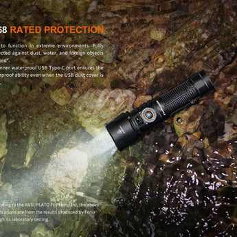 Fenix LD45R USB-C Rechargeable Digital Focusing LED Flashlight - 2800 Lumens - Luminus SFT70 - Includes 1 x 21700
