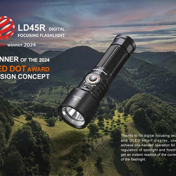 Fenix LD45R USB-C Rechargeable Digital Focusing LED Flashlight - 2800 Lumens - Luminus SFT70 - Includes 1 x 21700