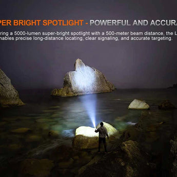 Fenix LR35R Pro USB-C Rechargeable LED Flashlight - 10000 Lumens - 4 x Luminus SFT 25 - Includes 2 x 21700