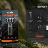 Fenix LR40R-V2 USB-C Rechargeable LED Searchlight - 15000 Lumens - Luminus SFT70 - Uses Built-in 10.8V 5000mAh Li-ion Battery Pack