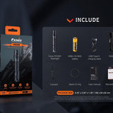 Fenix PD35R USB-C Rechargeable LED Flashlight - 3 x Luminus SFT40 - 1700 Lumens - Includes 1 x 18650