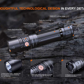 Fenix PD36R V2.0 USB-C Rechargeable LED Flashlight - 1700 Lumens - Luminus SFT40 - Includes 1 x 21700