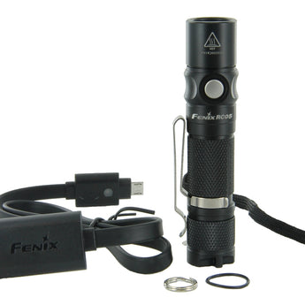 Fenix RC05 Rechargeable Flashlight with Magnetic Charging Cable - CREE XP-G2 R5 LED - 300 Lumens - Includes 1 x 14500