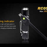 Fenix RC05 Rechargeable Flashlight with Magnetic Charging Cable - CREE XP-G2 R5 LED - 300 Lumens - Includes 1 x 14500