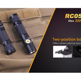 Fenix RC05 Rechargeable Flashlight with Magnetic Charging Cable - CREE XP-G2 R5 LED - 300 Lumens - Includes 1 x 14500