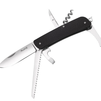 Fenix Ruike M32 Folding Multifunction Knife - 2.79-inch Straight Edge, Clip Point, 15 Featured Tools - Comes in a variety of colors