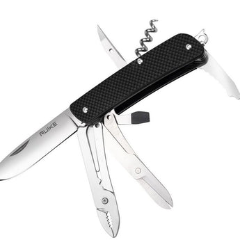 Fenix Ruike M41 Folding Multifunction Knife - 2.79-inch Straight Edge, Clip Point, 18 Featured Tools - Comes in a variety of colors