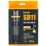 Fenix SD11 LED Diving Flashlight - Package Shot