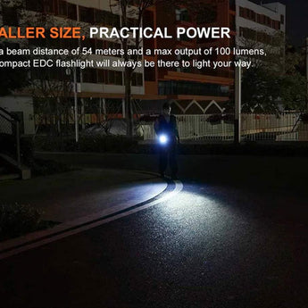 Fenix SilvGlow Keychain LED Flashlight - 100 Lumens - LUMINUS SST12 - Includes 1 x AAA - Natural or Colorblast