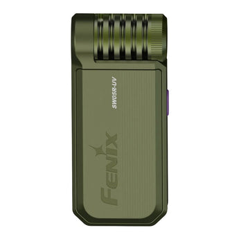 Fenix SW05R USB-C Rechargeable LED Clip Light - 150 Lumens - White and Red or 365nm UV LED - Uses Built-in 700mAh Li-ion Battery Pack - Black or Spruce Green