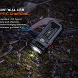 Fenix SW05R USB-C Rechargeable LED Clip Light - 150 Lumens - White and Red or 365nm UV LED - Uses Built-in 700mAh Li-ion Battery Pack - Black or Spruce Green