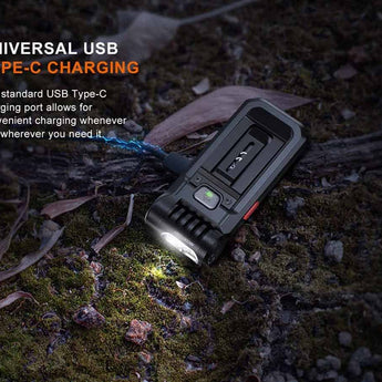 Fenix SW05R USB-C Rechargeable LED Clip Light - 150 Lumens - White and Red or 365nm UV LED - Uses Built-in 700mAh Li-ion Battery Pack - Black or Spruce Green