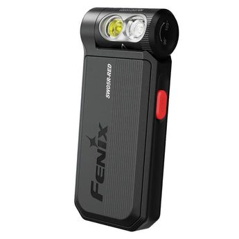 Fenix SW05R USB-C Rechargeable LED Clip Light - 150 Lumens - White and Red or 365nm UV LED - Uses Built-in 700mAh Li-ion Battery Pack - Black or Spruce Green
