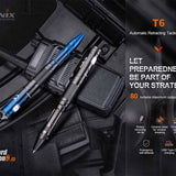 Fenix T6 USB-C Rechargeable Penlight - 80 Lumens - Uses Built-in 100mAh Li-Poly Battery Pack - Black or Blue