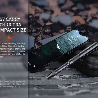 Fenix T6 USB-C Rechargeable Penlight - 80 Lumens - Uses Built-in 100mAh Li-Poly Battery Pack - Black or Blue