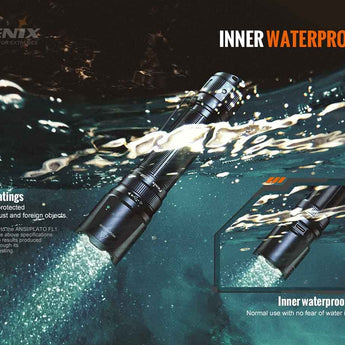 Fenix TK20R V2.0 USB-C Rechargeable LED Flashlight - 3 x Luminus SFT70 - 3000 Lumens - Includes 1 x 21700