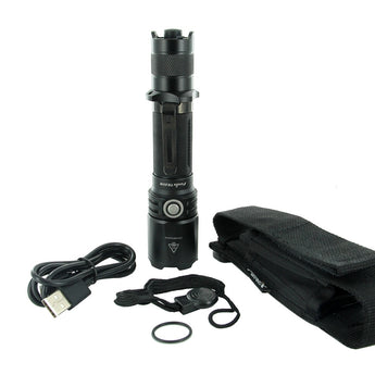 Fenix TK20R USB Rechargeable Tactical Flashlight - CREE XP-L HI V3 LED - 1000 Lumens - Uses 1 x 18650 (Included) or 2 x CR123A